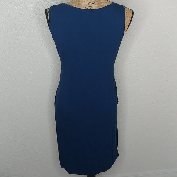 Style & Co. Sleeveless Mock Wrap Dress Blue Size S - Picture 2 of 7